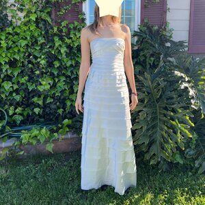 BCBG Max Azria evening gown maxi dress strappless